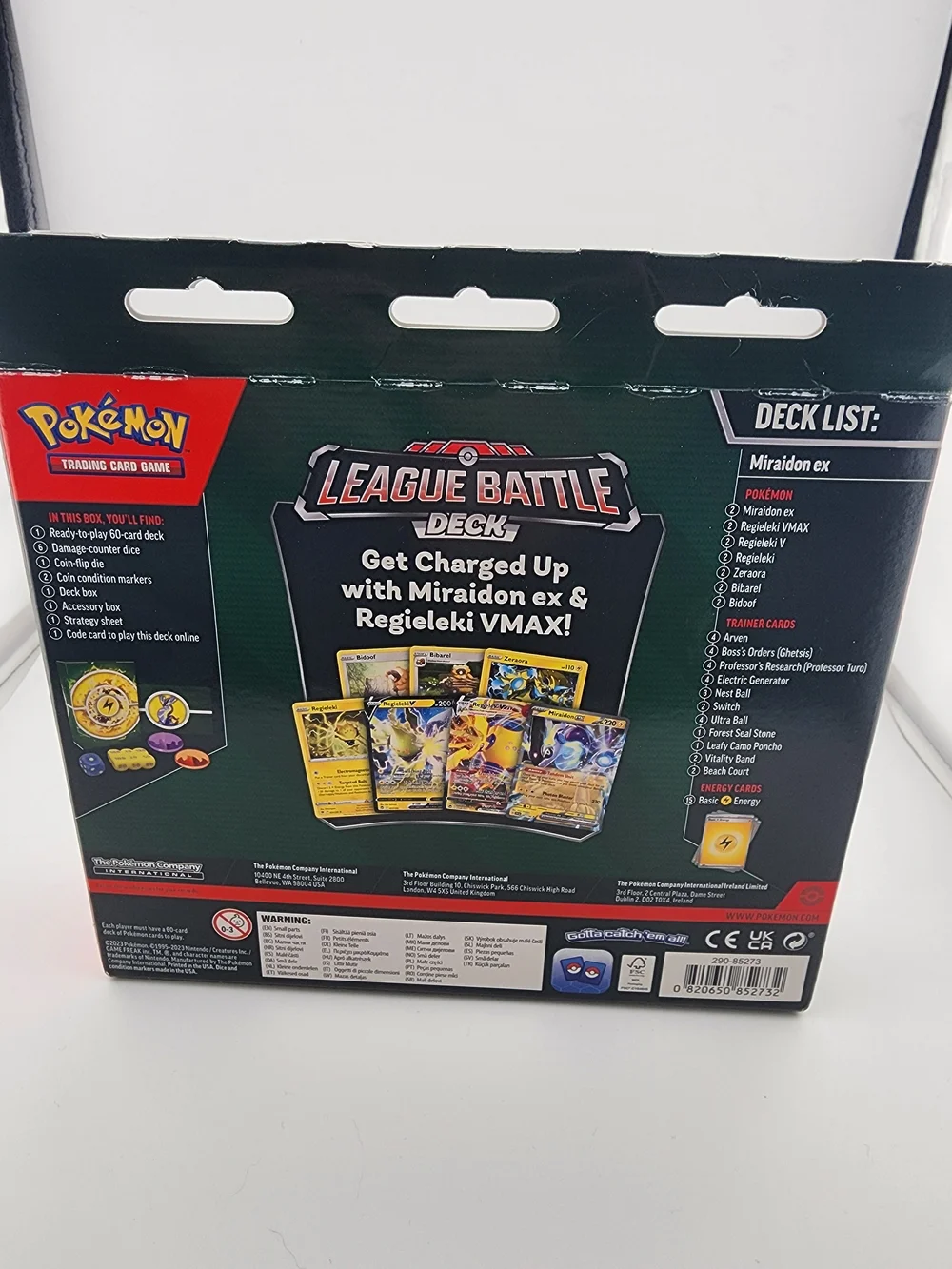 Pokémon TCG League Battle Deck: Miraidon ex – Sealed Trading Card Game